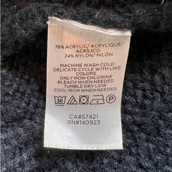 LOFT Outlet Black/Red/Pink/Sequin Patterned Crewneck Sweater- L - Picture 6 of 13